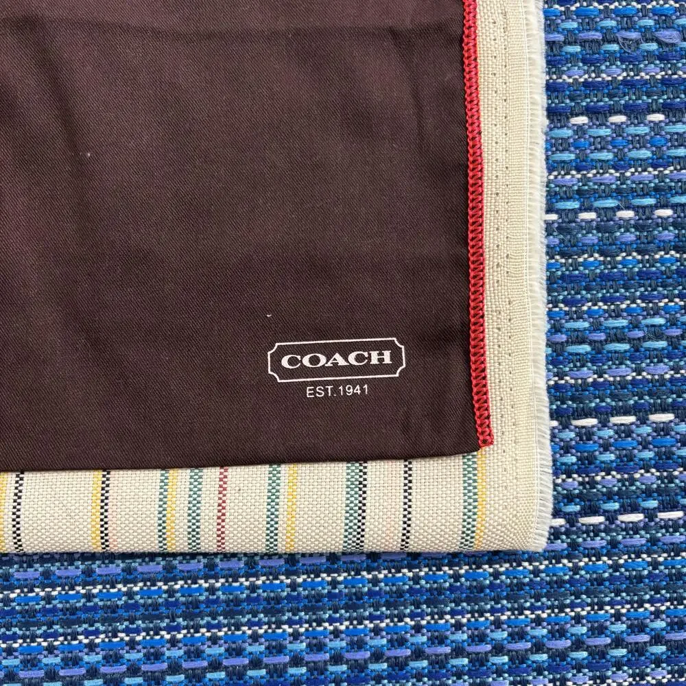Coach Dust Bag Brown Cotton Drawstring Storage Pouch Purse Handbag Logo One Size